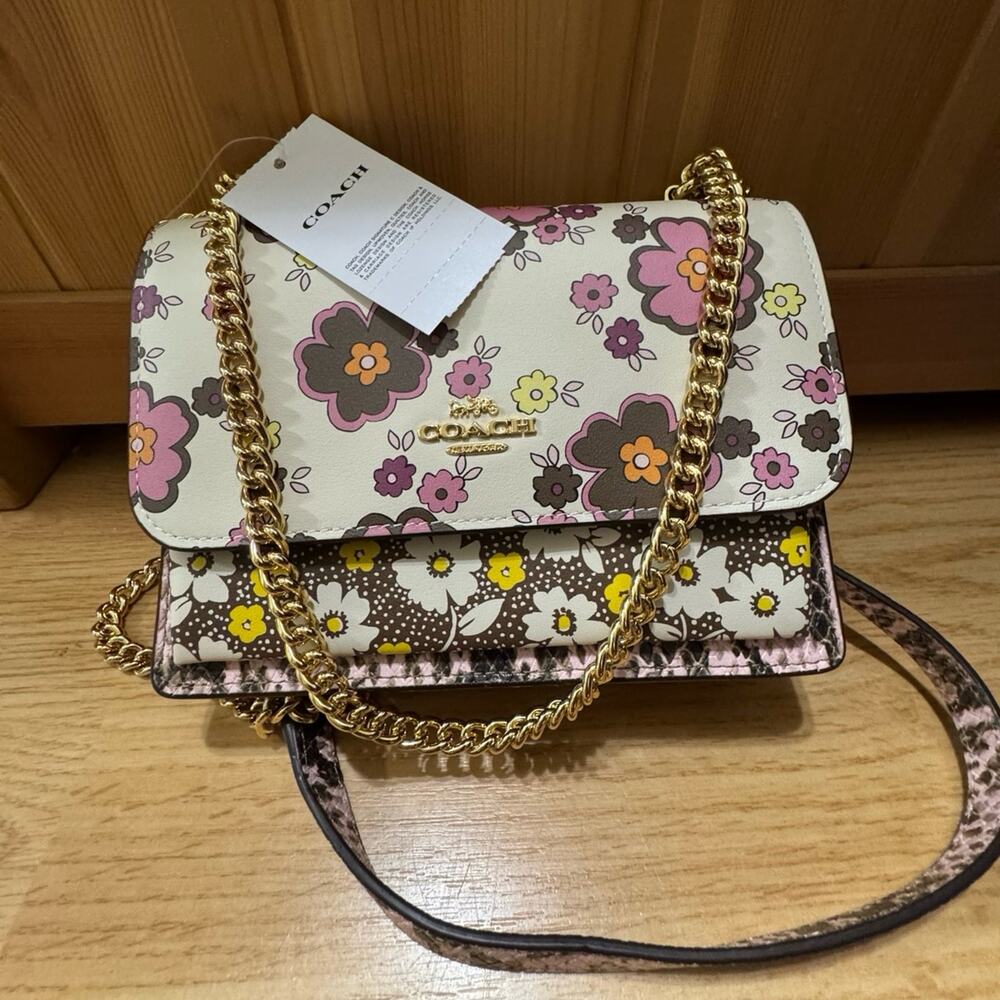 🌸 Coach Mini Klare Crossbody Bag With Floral Print